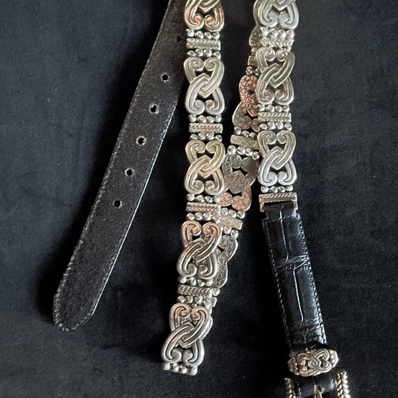 Brighton Black and Silver Women's Belt - Picture 2 of 6